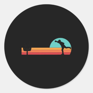 Retro Vintage Frisbee Golf Player Disc Golf  Classic Round Sticker