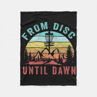 Retro Vintage From Disc Until Dawn Golf Frolf Fris Fleece Blanket