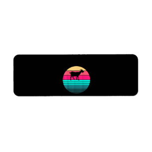 Retro Vintage Funny Animal Lover Goat Farmer Return Address Label