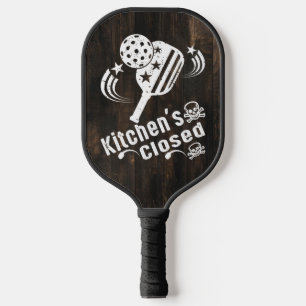 Retro Vintage Funny Pickleball Kitchen's Closed Paddle