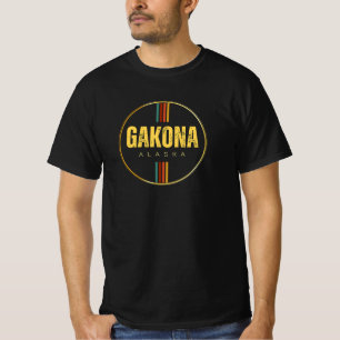 Retro vintage Gakona Place Alaska State 70s Groovy T-Shirt