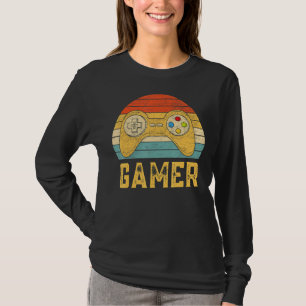 Retro Vintage Gamer Funny Video Game Controller Ga T-Shirt