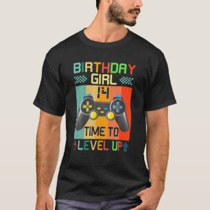 Retro Vintage Gaming 14 Year Old Level Up 14Th Bir T-Shirt