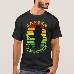 Retro Vintage Garden Gangster Gardening Gnome 3 T-Shirt