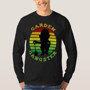Retro Vintage Garden Gangster Gardening Gnome 3 T-Shirt
