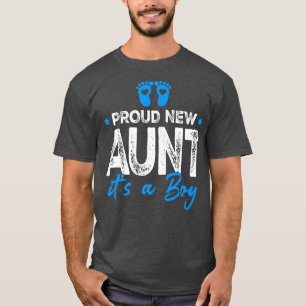 Retro Vintage Gender Reveal Proud New Aunt It's A T-Shirt