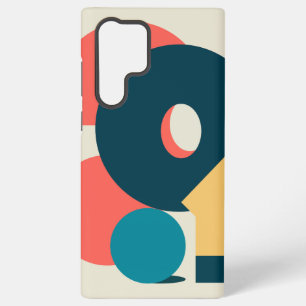 Retro vintage geometric risograph, risoprint  samsung galaxy case