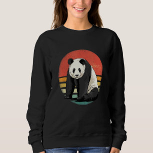 Retro Vintage Giant Panda Bear Animal Zoologist Be Sweatshirt
