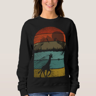 Retro vintage Giraffe and cute animal 4 Sweatshirt