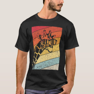 Retro Vintage Giraffe Sunglasses Gifts Funny Anima T-Shirt