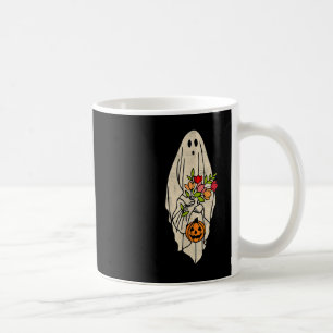 Retro Vintage Gnoovy Halloween Flower Ghost Pumpki Coffee Mug