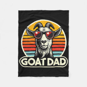 Retro Vintage Goat Dad Best Goat Daddy Funny Fathe Fleece Blanket
