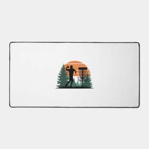 Retro Vintage Golf Disc Playing Desk Mat