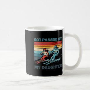 Retro vintage got passed by daughter funny skiing coffee mug