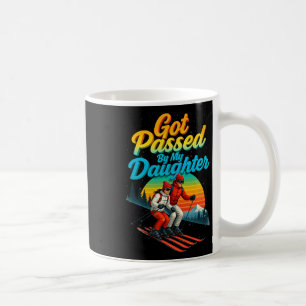 Retro Vintage Got Ped By My Daughter Funny Skiing Coffee Mug