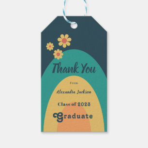 Retro Vintage Graduate Thank You Favour Gift Tags