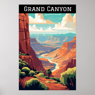 Retro Vintage Grand Canyon National Park Arizona  Poster