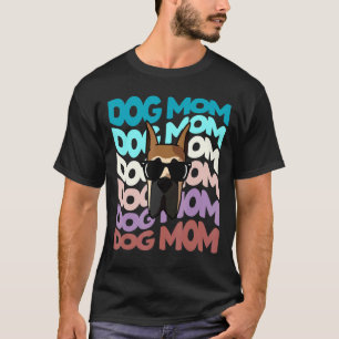 Retro Vintage Great Dane Dog Mum Cool Sunglasses T-Shirt