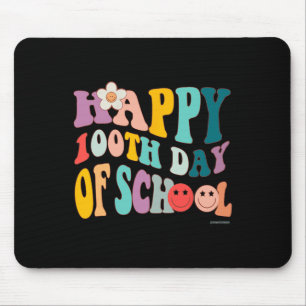 Retro Vintage Groovy 100 Days of School For Teache Mouse Pad