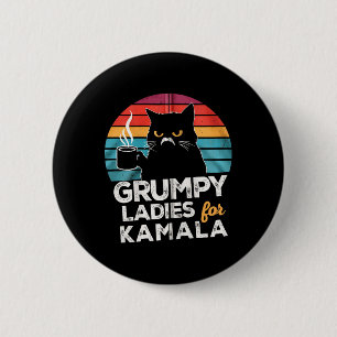 Retro Vintage Grumpy Ladies For Kamala Zip Hoodie 6 Cm Round Badge