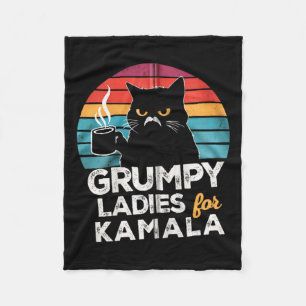 Retro Vintage Grumpy Ladies For Kamala Zip Hoodie Fleece Blanket
