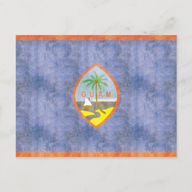 Retro Vintage Guam Flag Postcard (Front)