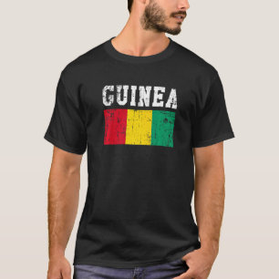 Retro Vintage Guinea Flag Guinean Roots T-Shirt