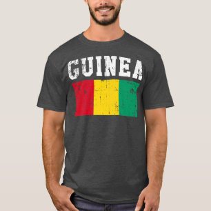Retro Vintage Guinea Flag Guinean Roots T-Shirt