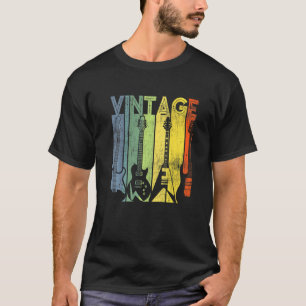 Retro Vintage Guitar Guitarist Retro Men Women T-Shirt