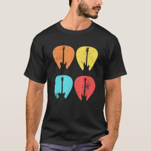Retro Vintage Guitar Pick For Guitar T-Shirt