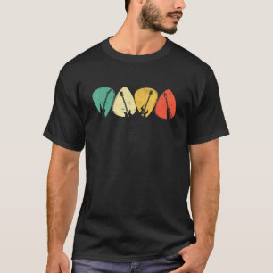 Retro Vintage Guitar Pick Player Guitarist Bassist T-Shirt