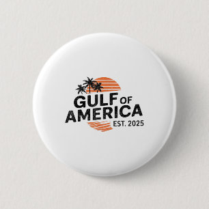 Retro Vintage Gulf Of Us America 2025 American Fla 6 Cm Round Badge