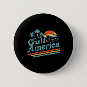 Retro Vintage Gulf Of Us America 2025 American Fla 6 Cm Round Badge