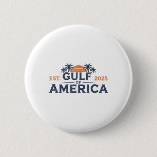 Retro Vintage Gulf Of Us America 2025 American Fla 6 Cm Round Badge