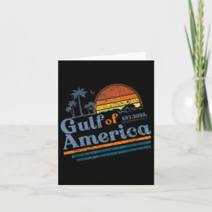 Retro Vintage Gulf Of Us America 2025 American Fla Card