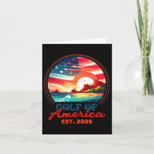 Retro Vintage Gulf Of Us America 2025 American Fla Card