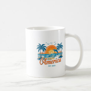 Retro Vintage Gulf Of Us America 2025 American Fla Coffee Mug