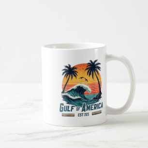 Retro Vintage Gulf Of Us America 2025 American Fla Coffee Mug
