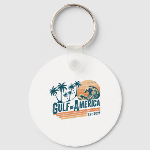 Retro Vintage Gulf Of Us America 2025 American Fla Key Ring