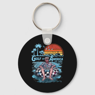 Retro Vintage Gulf Of Us America 2025 American Fla Key Ring