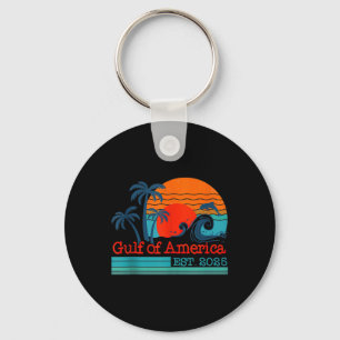 Retro Vintage Gulf Of Us America 2025 American Fla Key Ring