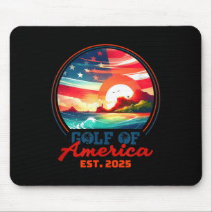 Retro Vintage Gulf Of Us America 2025 American Fla Mouse Pad