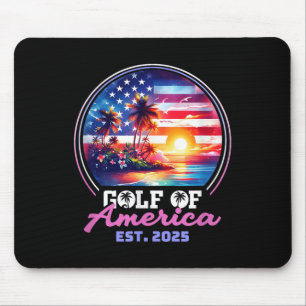 Retro Vintage Gulf Of Us America 2025 American Fla Mouse Pad