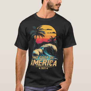 Retro Vintage Gulf Of Us America 2025 American Fla T-Shirt