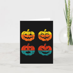 Retro Vintage Halloween Jack O Lantern Pumpkin  Card