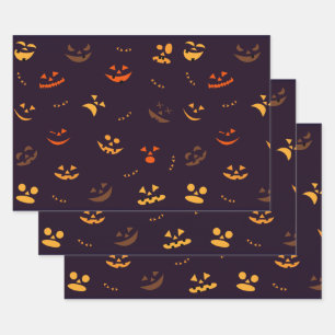 Retro Vintage Halloween Pattern Candy Corn Wrappin Wrapping Paper Sheet