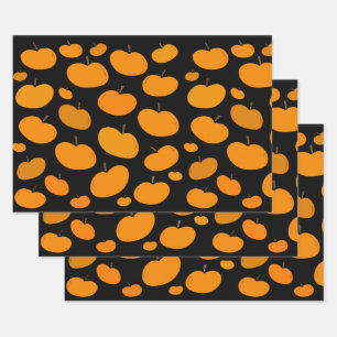 Retro Vintage Halloween Pattern Candy Corn Wrappin Wrapping Paper Sheet