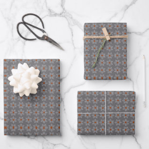 Retro Vintage Halloween Pattern Spider Web Wrapping Paper Sheet