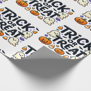 Retro Vintage Halloween Pattern Wrapping Paper Paper