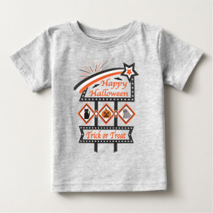 Retro Vintage Halloween Sign – Trick or Treat Baby T-Shirt